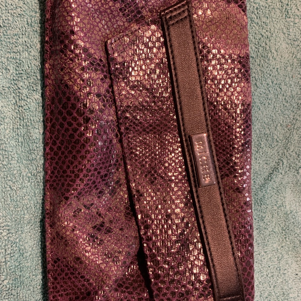 BNWT Purple Miche clutch